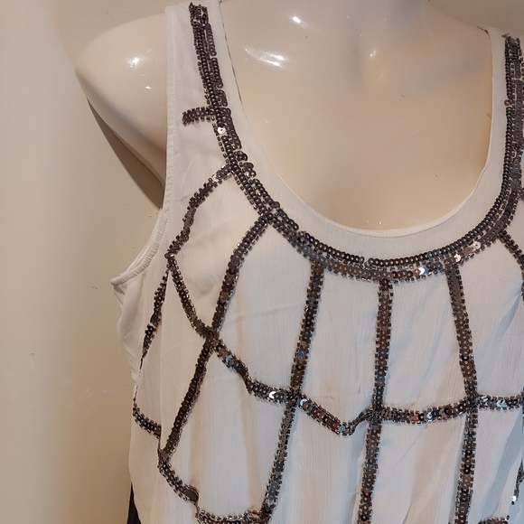 ❣️Ladies sequin white/black dress size XL (#308) - Picture 4 of 12